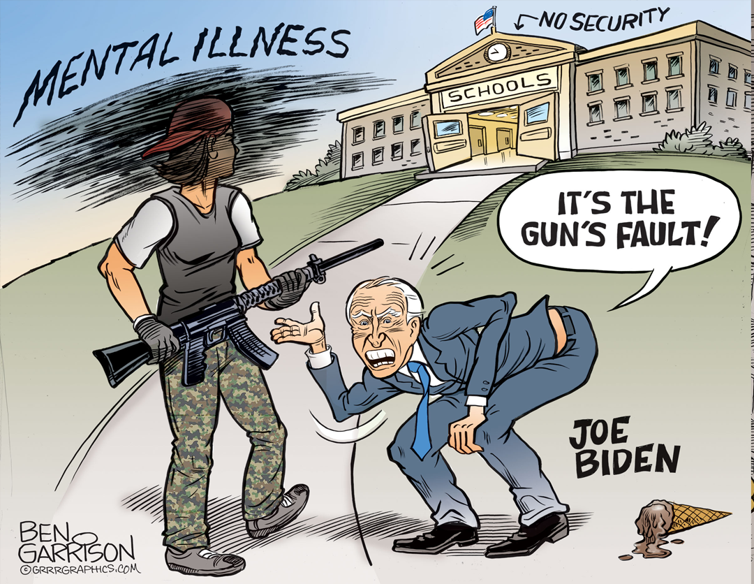 Biden Blames Guns panel 1